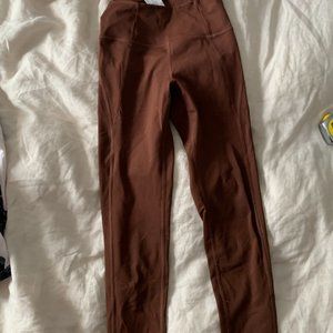 Girlfriend Collective Highrise Compressive Legging in Earth (Brown)